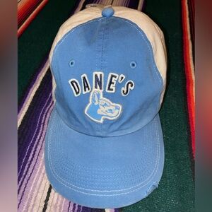 Vintage Bass Dog Logo Hat Blue White Adjustable Dad Cap Pet Lover Y2K